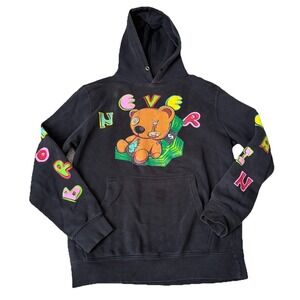 Never Broke Again Teddy Hear Kanye West Style Graphic Hoodie Y2K Skater Grunge M